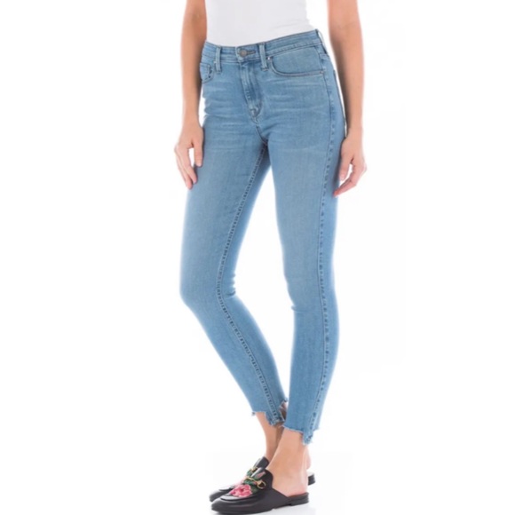 high waisted cropped skinny jeans